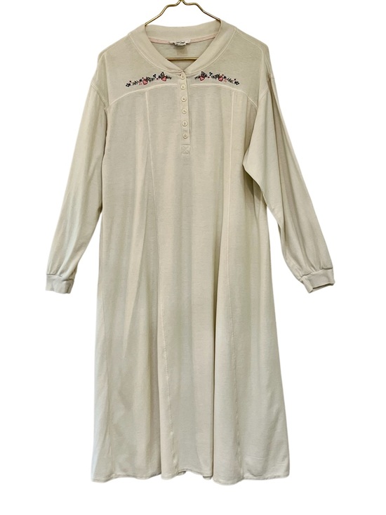 Cuddl Duds Other - Vintage 90s Cuddle Duds Embroidered Long Sleeve Nightgown L
